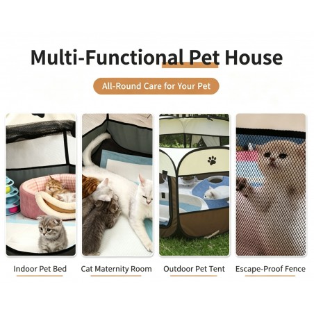 Foldable Octagonal Pet Playpen | Paws of Oz