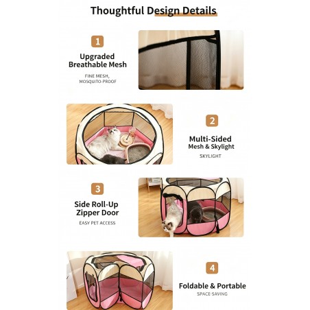 Foldable Octagonal Pet Playpen | Paws of Oz
