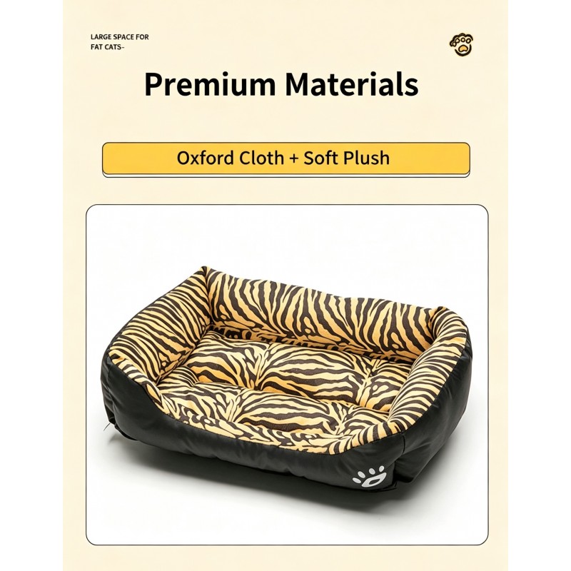 Warm Plush Dog Bed, Washable & Non-Slip | Paws of Oz