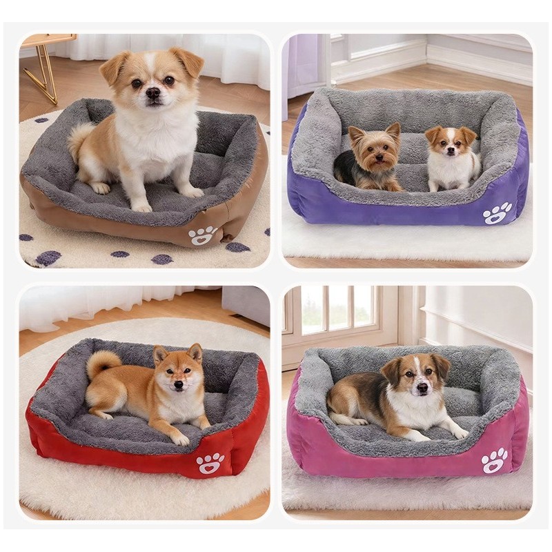 Warm Plush Dog Bed, Washable & Non-Slip | Paws of Oz