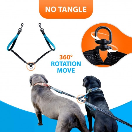 Hands-Free Dual Dog Running Leash | Paws of Oz