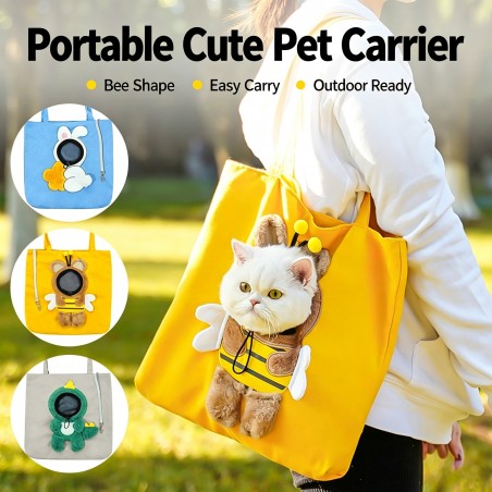 Foldable Cartoon Pet Carrier Tote Bag | Paws of Oz