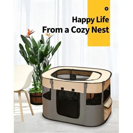 Foldable Mesh Pet Playpen for Kittens | Paws of Oz