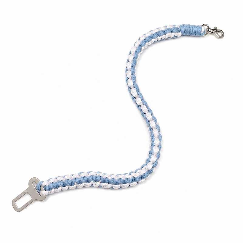 Hand-Woven Cotton Dog Seat Belt Tether | Paws of Oz