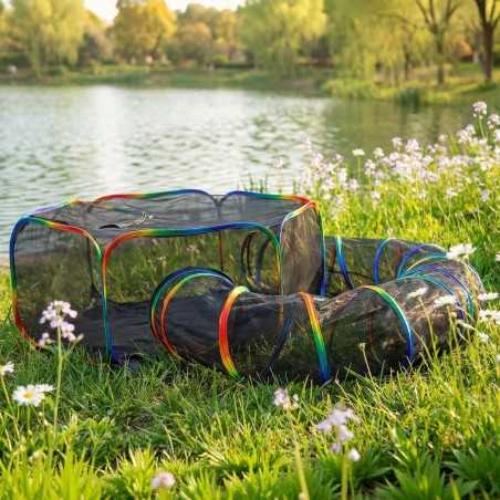 2-in-1 Outdoor Catio with Tent & Tunnel | Paws of Oz