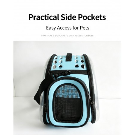 Foldable Transparent Pet Carrier for Cats | Paws of Oz