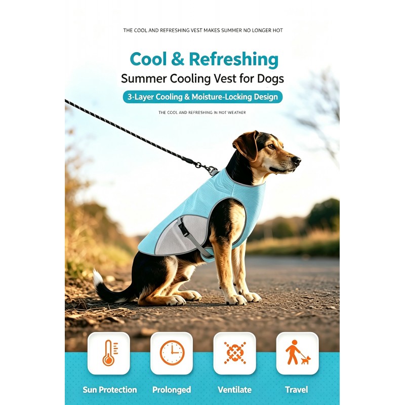 Evaporative Dog Cooling Vest for Heatstroke | Paws of Oz