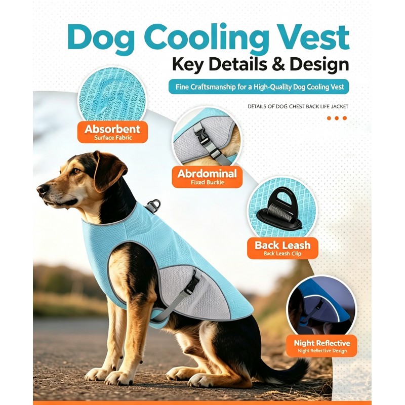 Evaporative Dog Cooling Vest for Heatstroke | Paws of Oz
