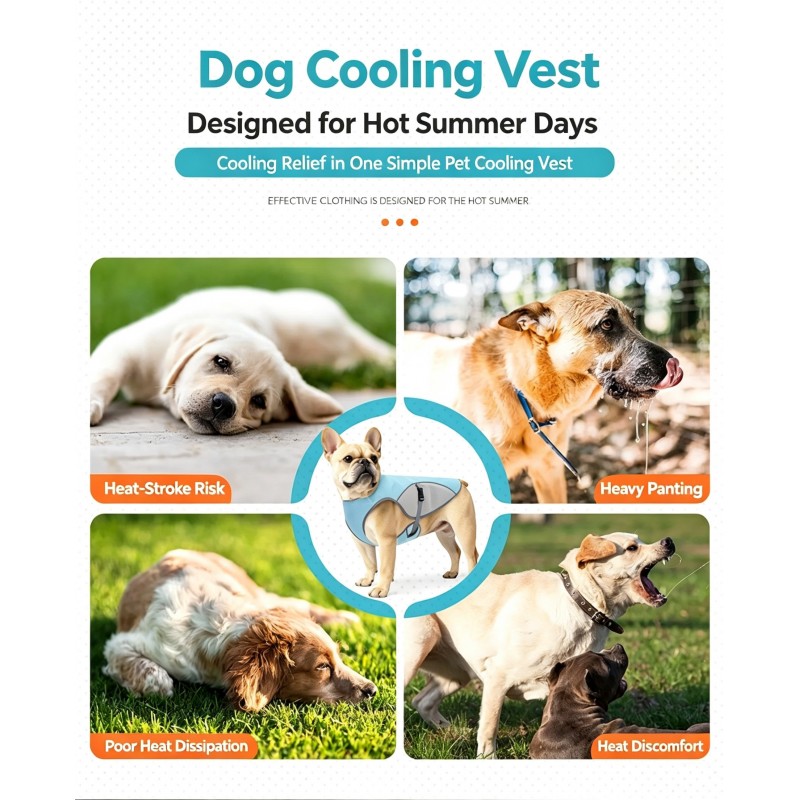 Evaporative Dog Cooling Vest for Heatstroke | Paws of Oz