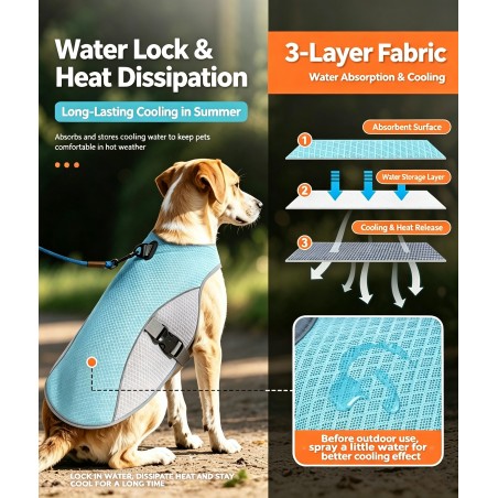Evaporative Dog Cooling Vest for Heatstroke | Paws of Oz